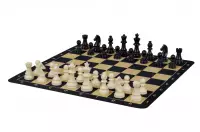 Szachownica zwijana nr 6 (51 cm), antypoślizgowy spód CZARNA